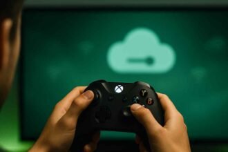 A gamer holding an Xbox controller streaming cloud games – Microsoft ad-supported Xbox Cloud Gaming test